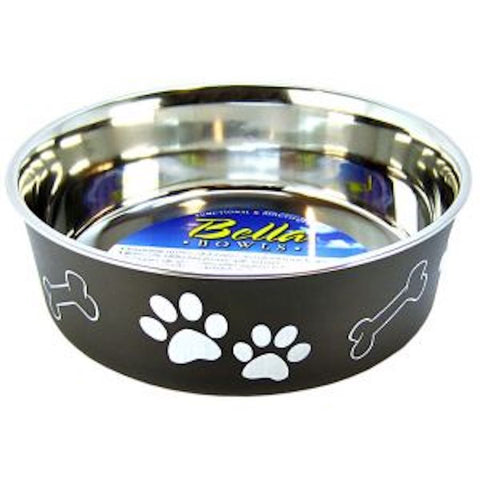 Taça Comedouro/ Bebedouro Em Inox Bella Para Cão