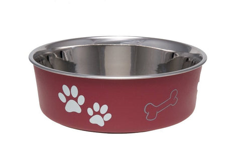 Taça Comedouro/ Bebedouro Em Inox Bella Para Cão