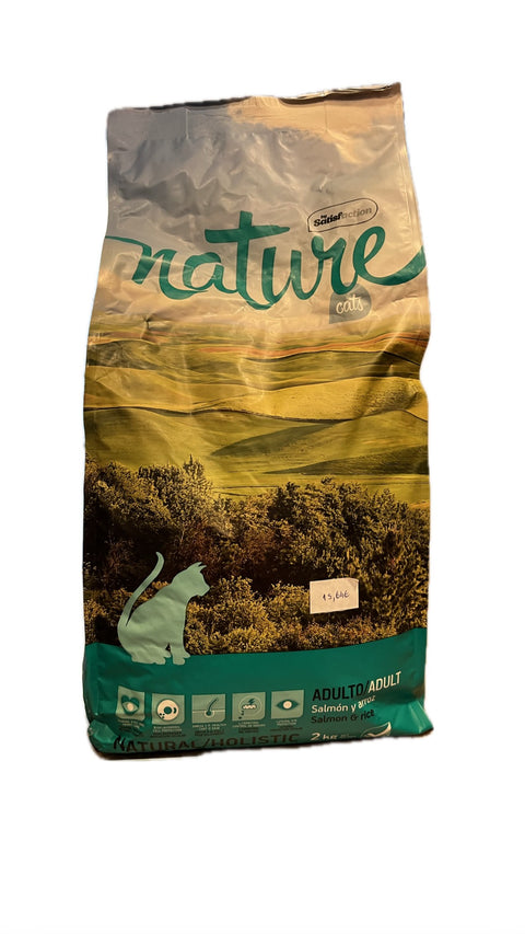 Nature gato salmão e arroz 2kg